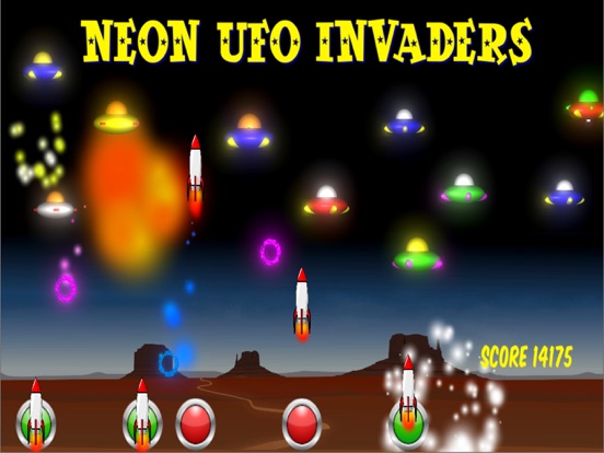 Screenshot #5 pour Neon UFO Invaders Pro
