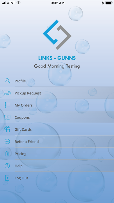 Links - Gunns Dry Cleaning Screenshot