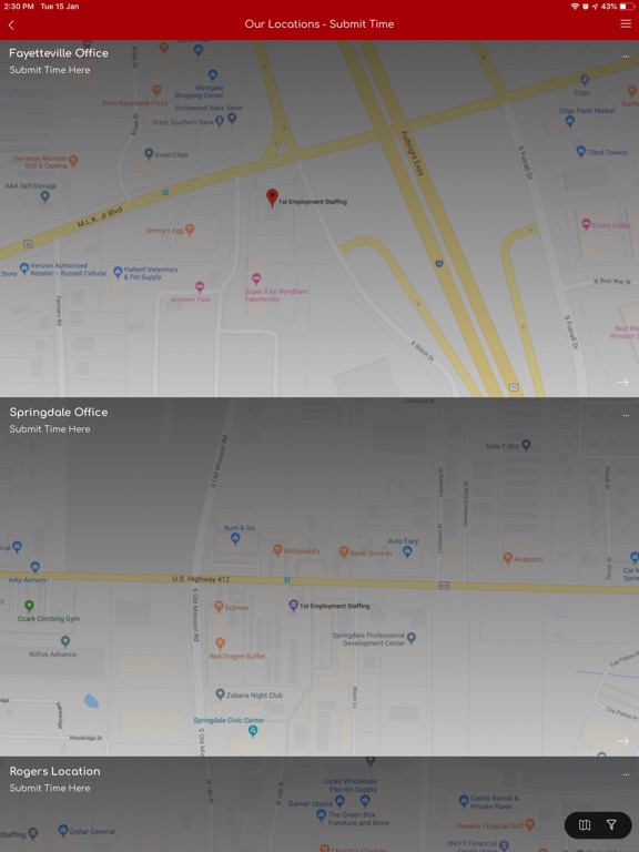 1st Employment iPad screenshot 2 - Business app