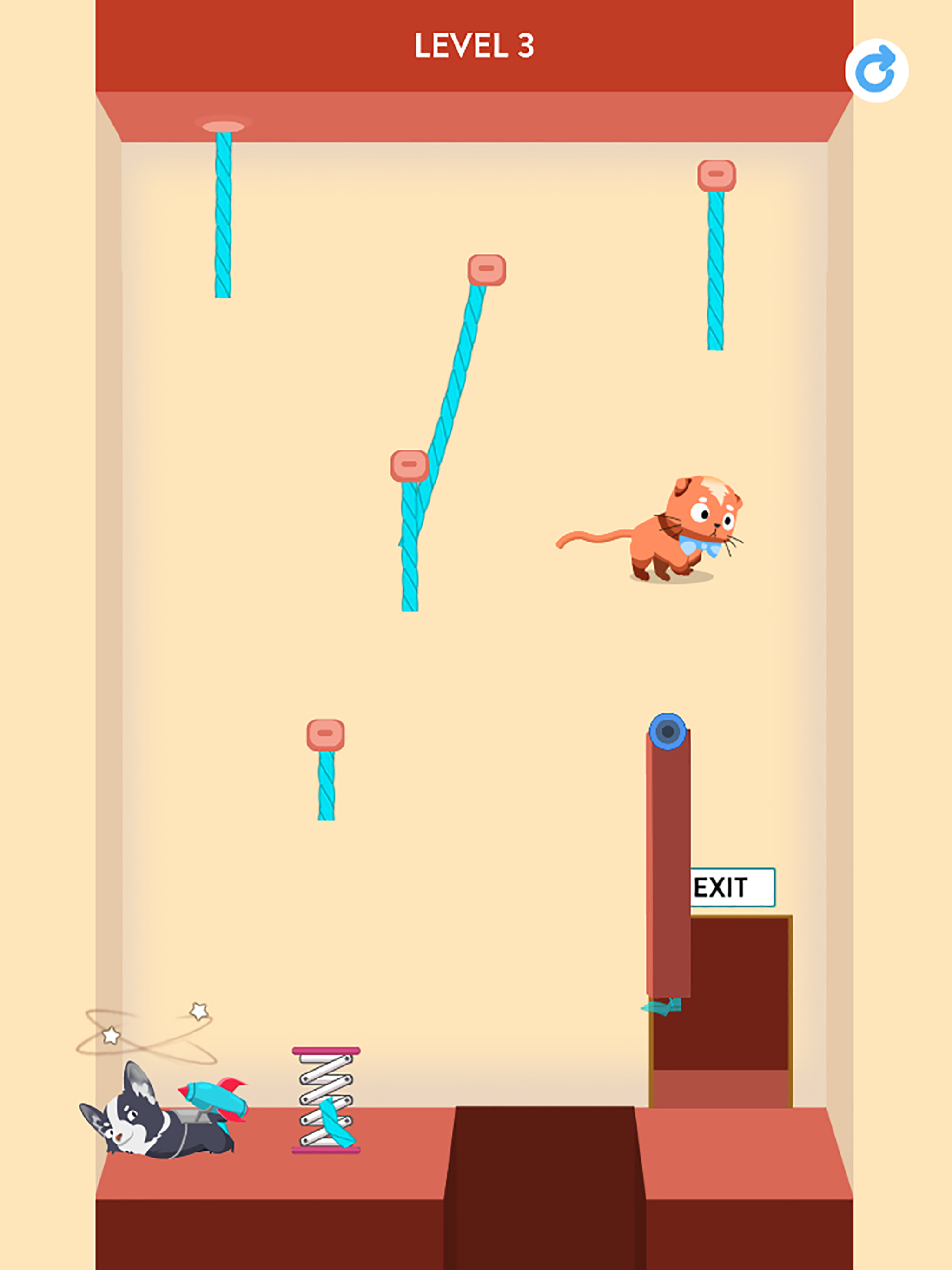 Rescue Kitten - Rope Puzzle