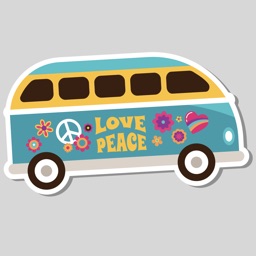 Stickers d'amour hippie-bohème