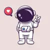 Cute Astronaut Stickers App Feedback
