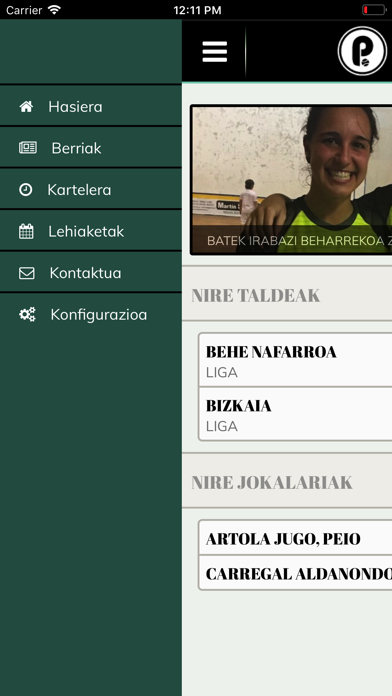 Euskadiko Pilota Federakuntza Screenshot