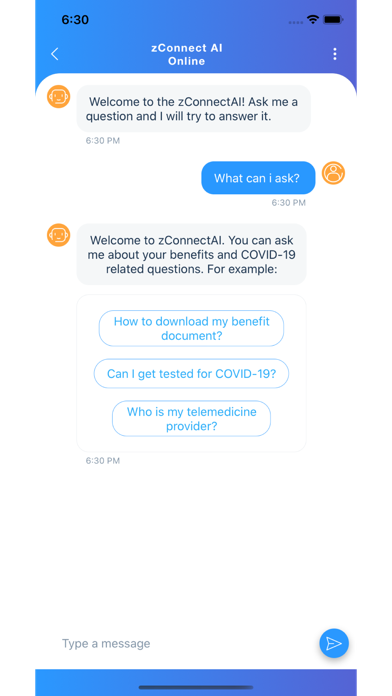 zConnect Health Screenshot