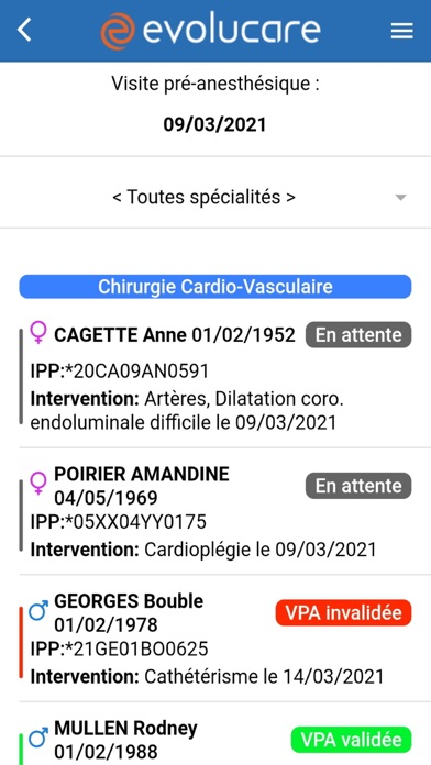 Screenshot #2 pour Evolucare Anesthesia Mobile