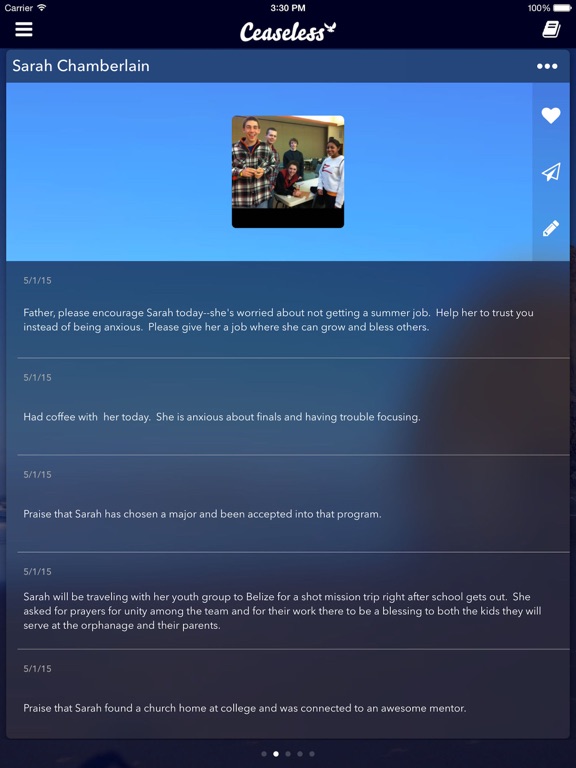 Ceaseless Prayer iPad screenshot 2 - Lifestyle app