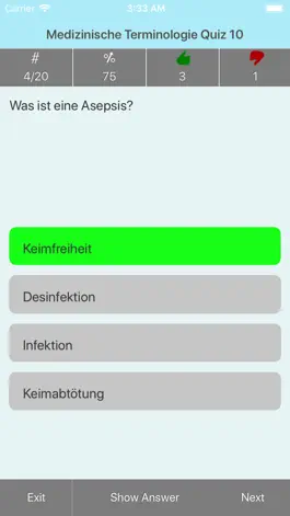 Game screenshot Medizinische Terminologie Test hack