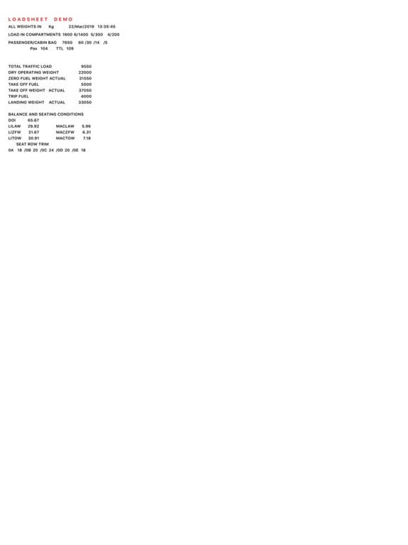 Screenshot #6 pour CRJ Weight and balance