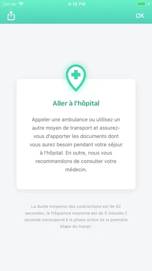 Capture d'écran de Contractions De Grossesse sur iPhone 5