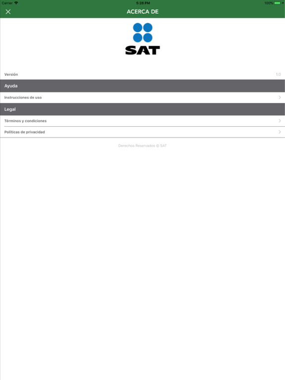 Verificador SAT iPad screenshot