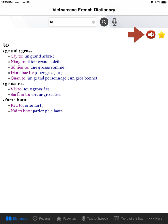 Screenshot #5 pour Vietnamese-French Dictionary++