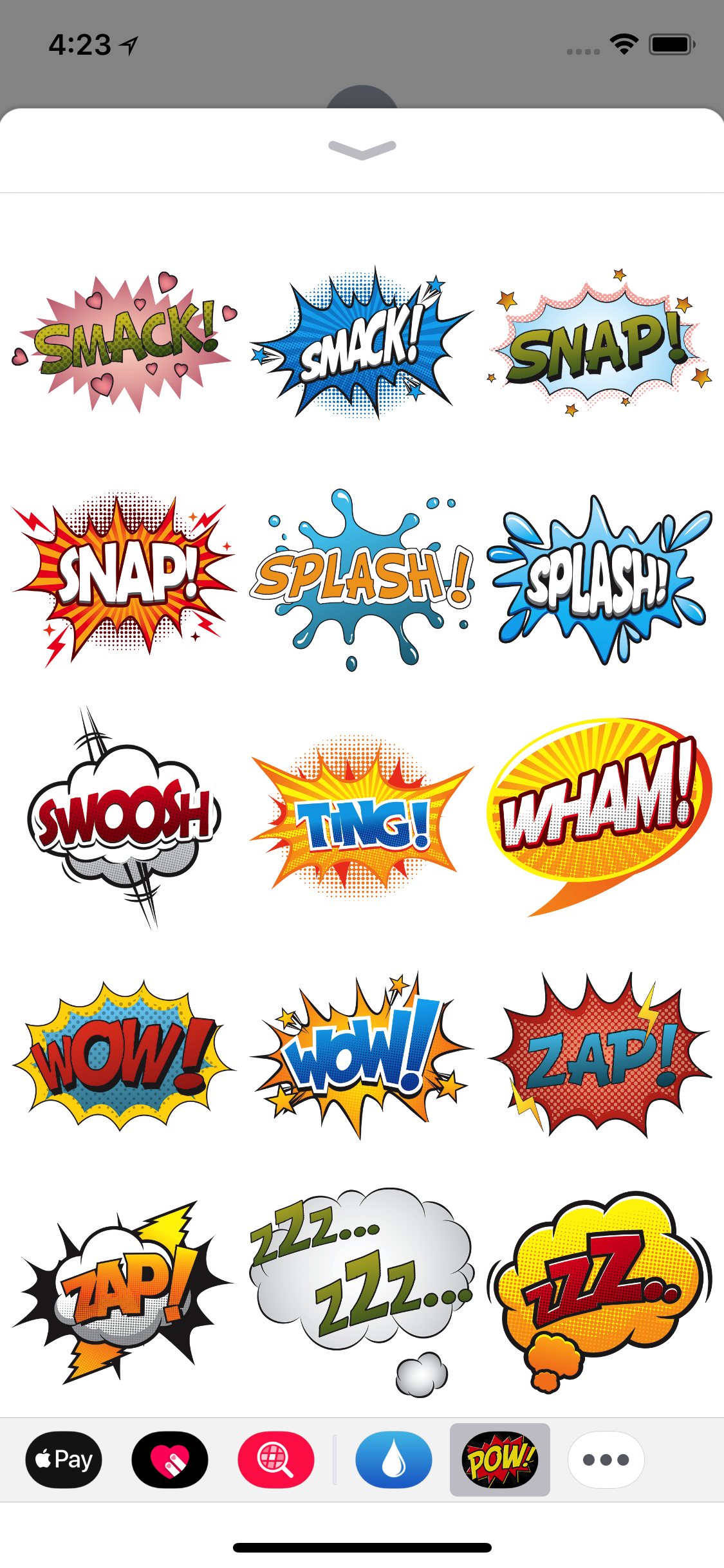 Comic Exclamation Sticker Pack