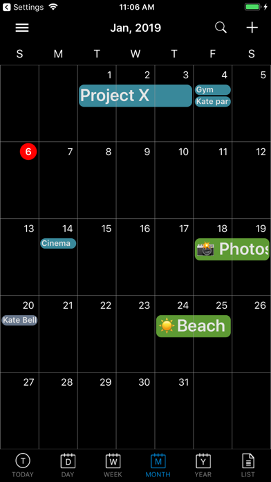 CalendarBlack Pro screenshot 2