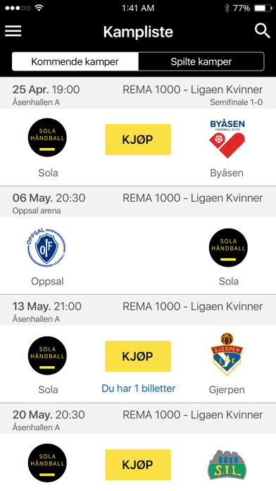 Sola håndball Screenshot