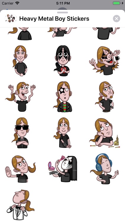 Heavy Metal Boy Stickers