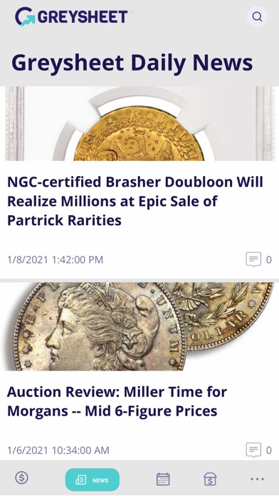 Greysheet: Rare Coin Pricing Screenshot