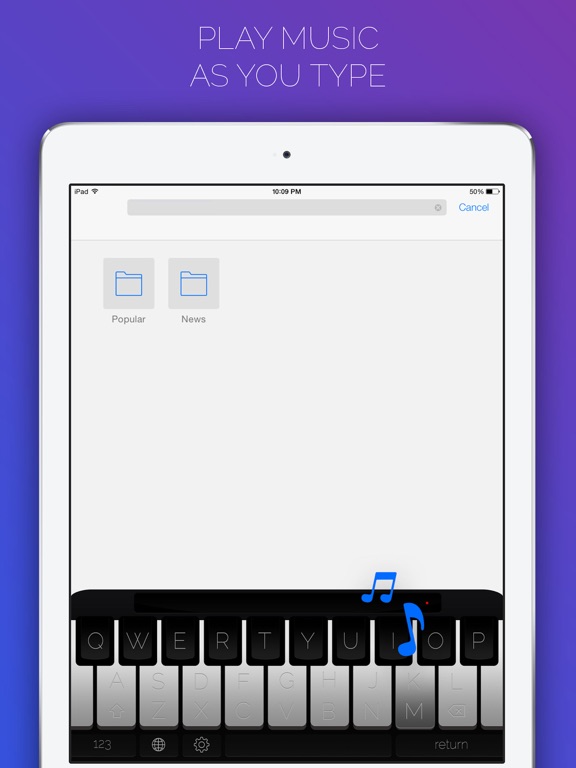 Piano Keyboard - Typing Music iPad screenshot 4 - Music app
