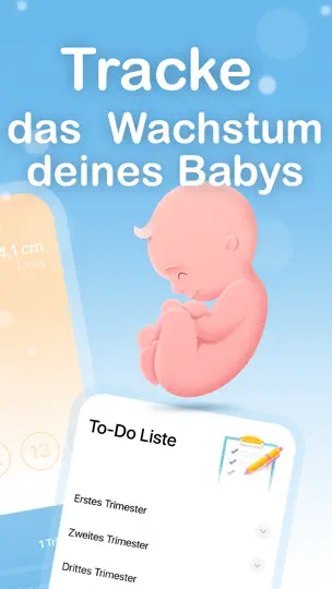 Screenshot von Schwangerschafts-App + auf dem iPhone 3