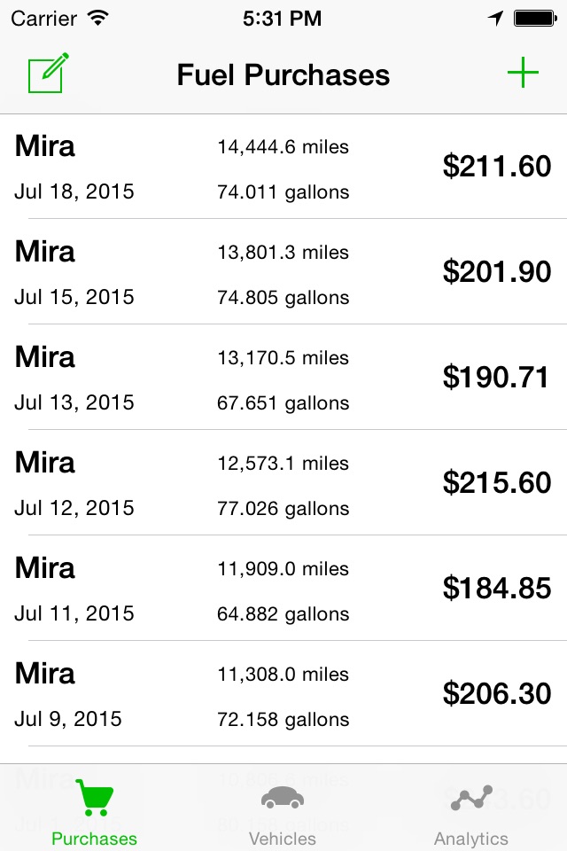 RVFuelTracker screenshot 2