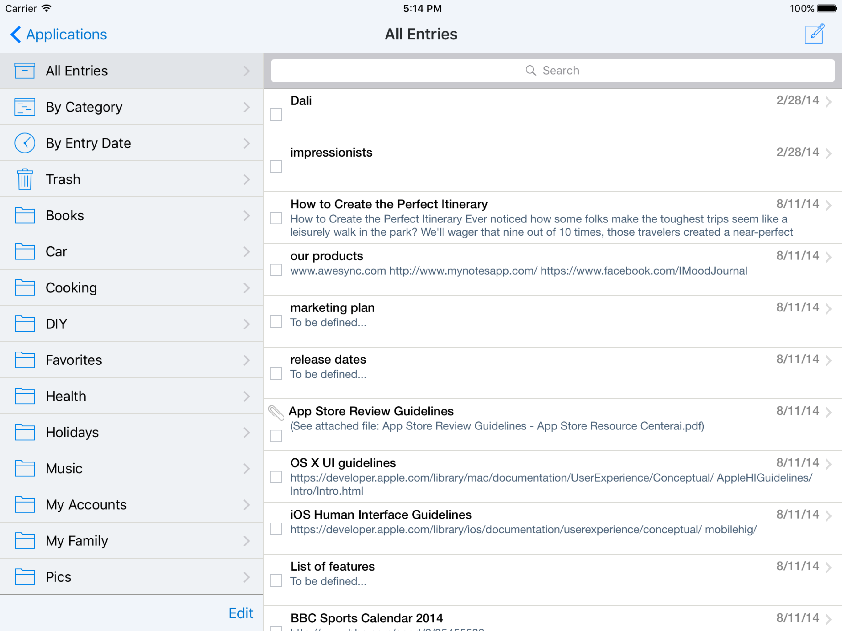My Notes - HCL Notes mobile