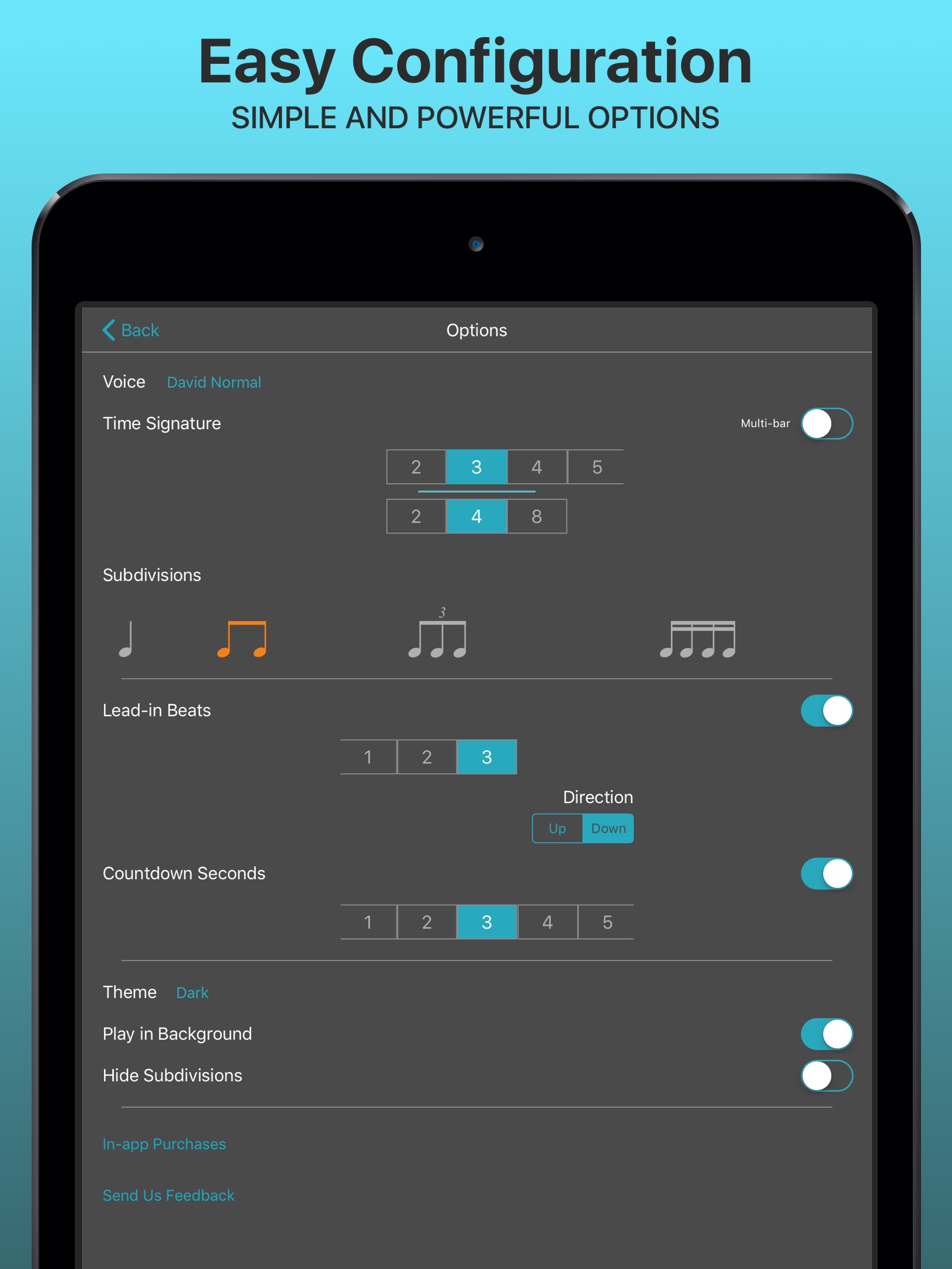 SpeakBeat Metronome - 1 2 3 4 screenshot 3