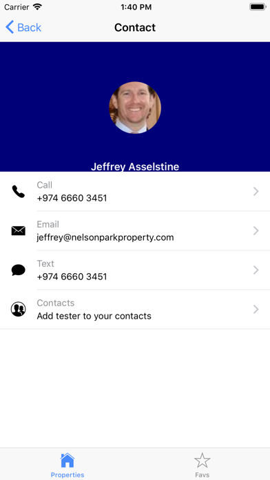 NelsonPark Property iPhone screenshot