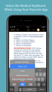 spellex medical keyboard iphone screenshot 3