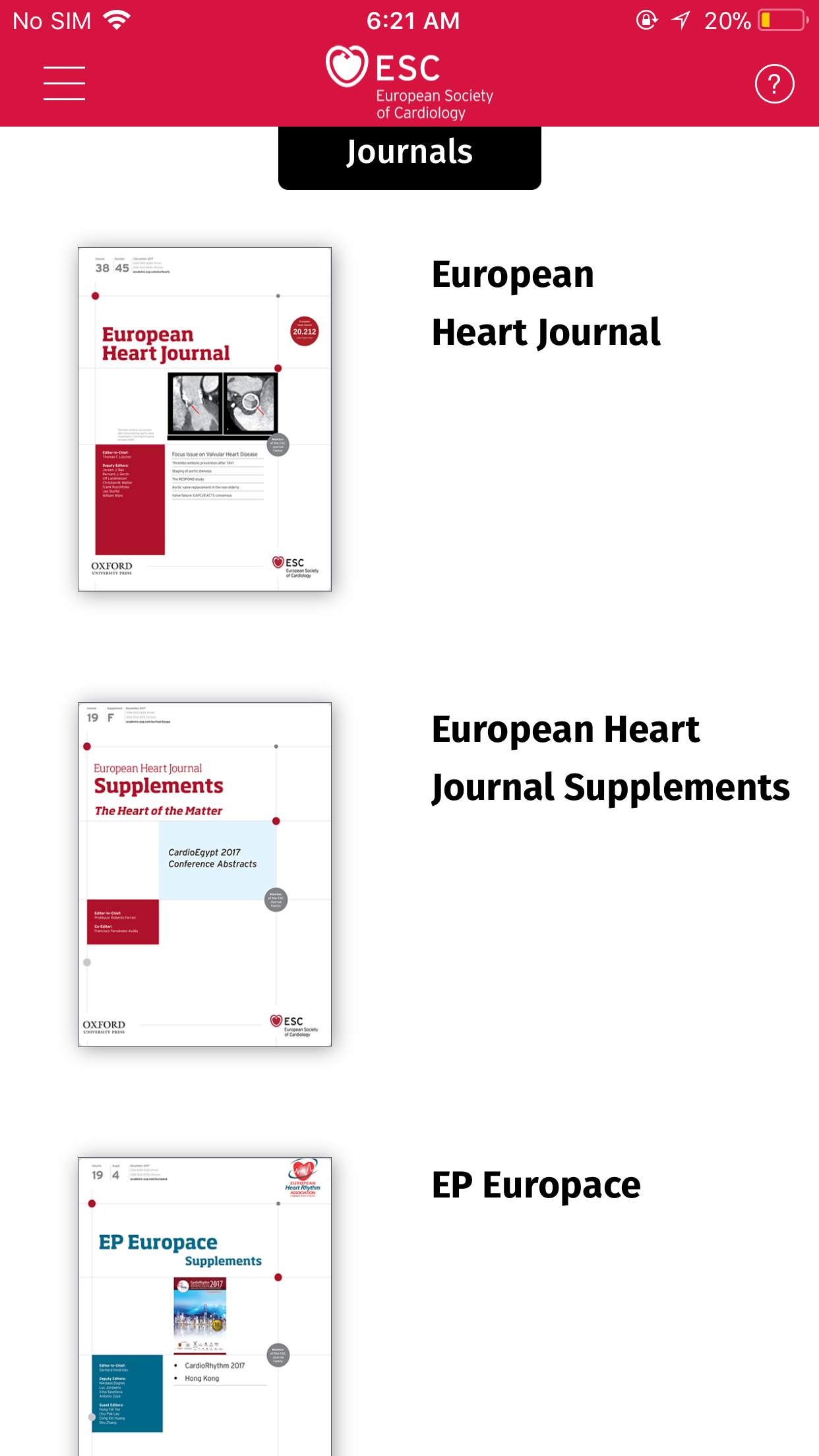 ESC (Journals)