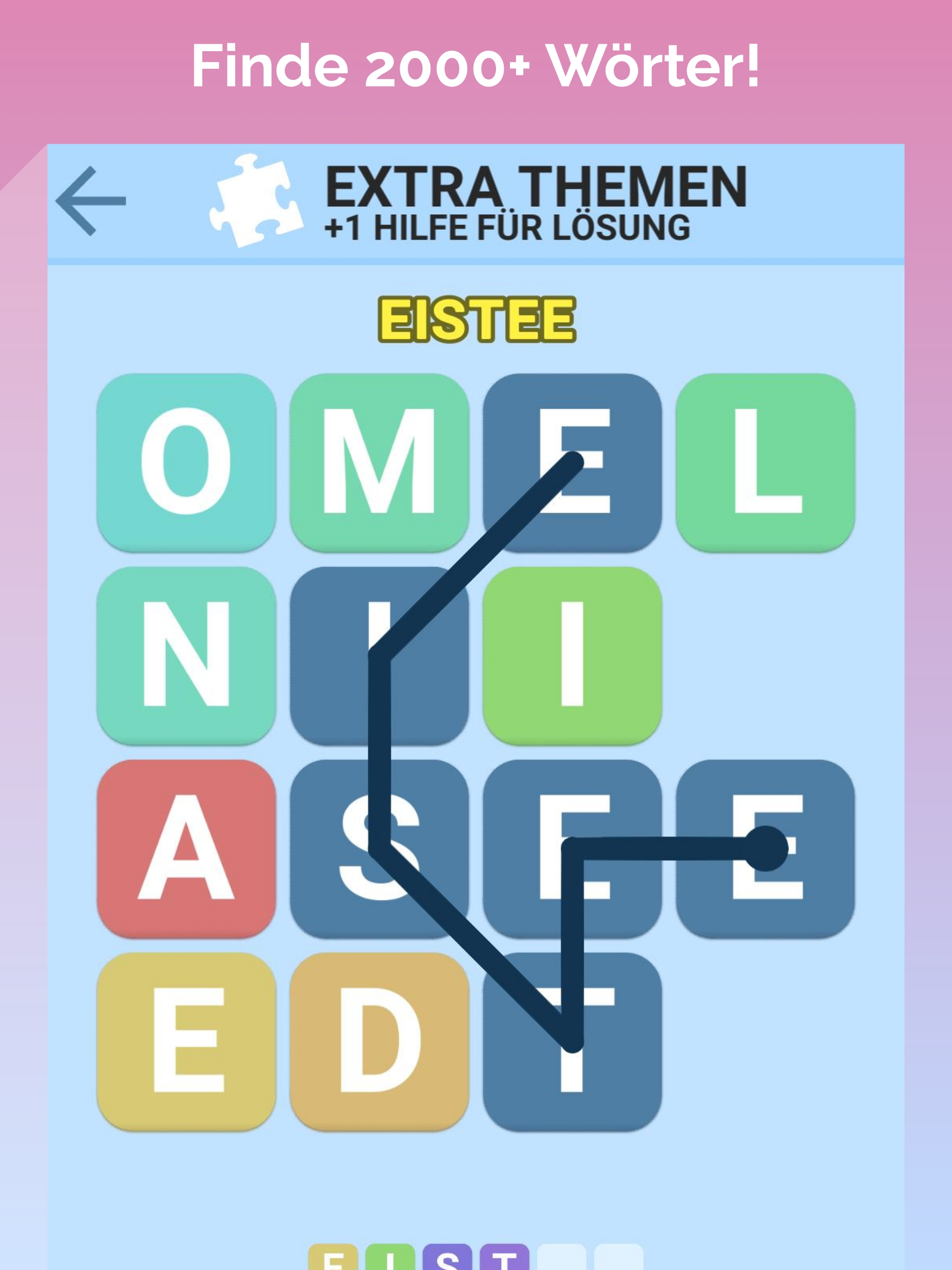 Word Blitz-Wort-Wortstapel Wow