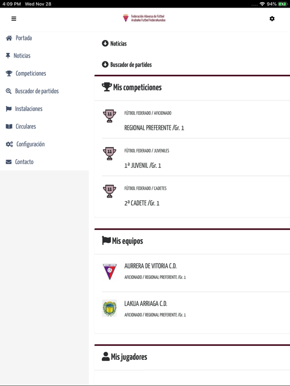 Screenshot #5 pour Federación Alavesa de Fútbol