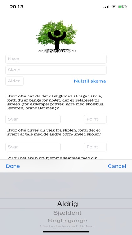 Skole fravær iPhone