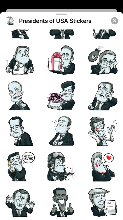 Presidents of USA Stickers