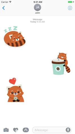 Game screenshot Red Panda Sticker Fun apk