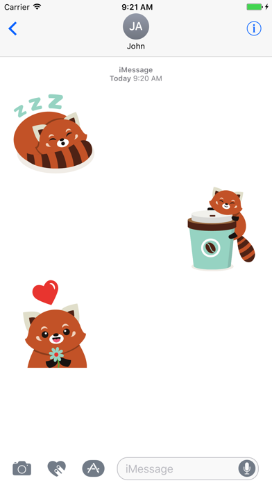 Red Panda Sticker Fun Screenshot