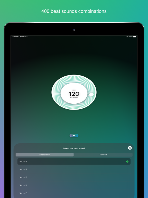 Metronome - Metronome Pro iPad screenshot 4 - Music app