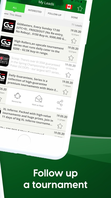 Online Poker Tournament Leads