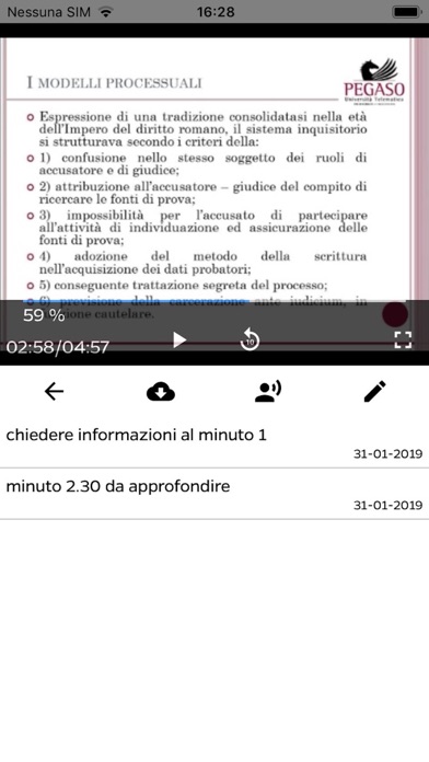 Università Telematica Pegaso Screenshot