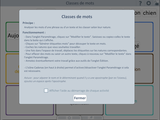 Screenshot #6 pour École : Classes de mots