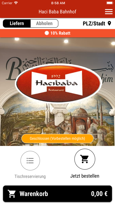 Haci Baba Bahnhof app screenshot