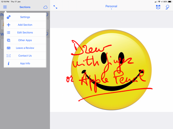 PocketJot - Handwritten Notes iPad screenshot 6 - Productivity app