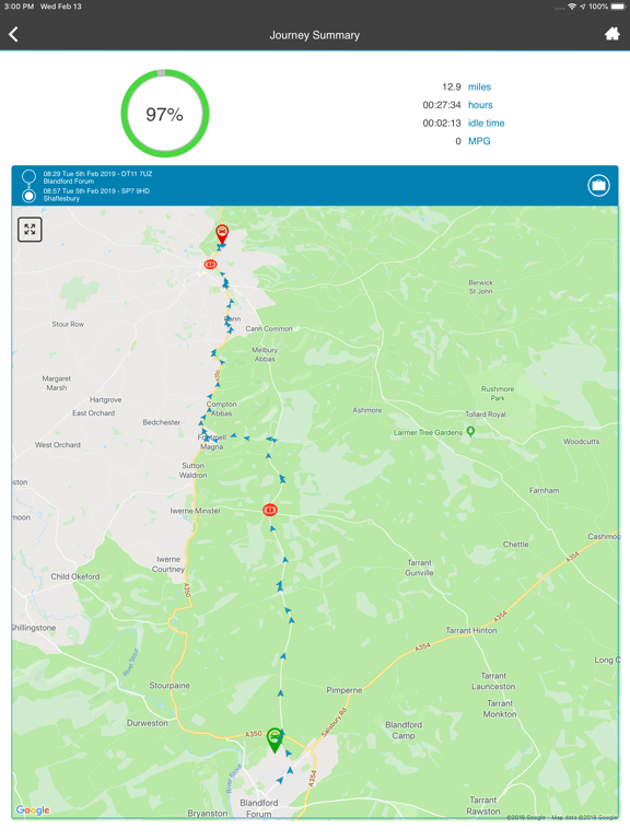 Trakm8 Connect iPad screenshot