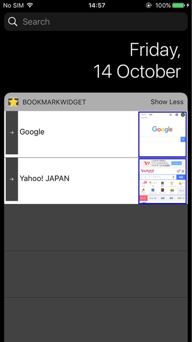 BookmarkWidget Screenshot