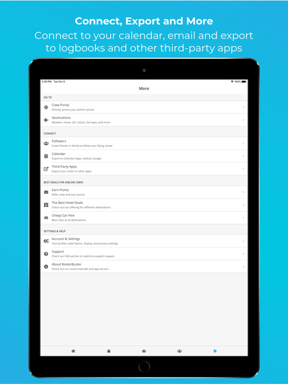 RosterBuster Crew App iPad screenshot 7 - Business app