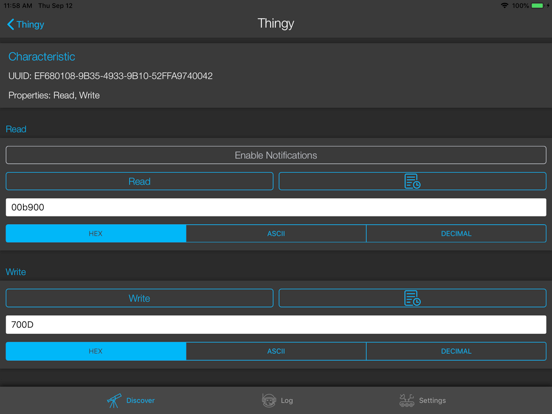BLE Hero iPad screenshot 4 - Developer Tools app