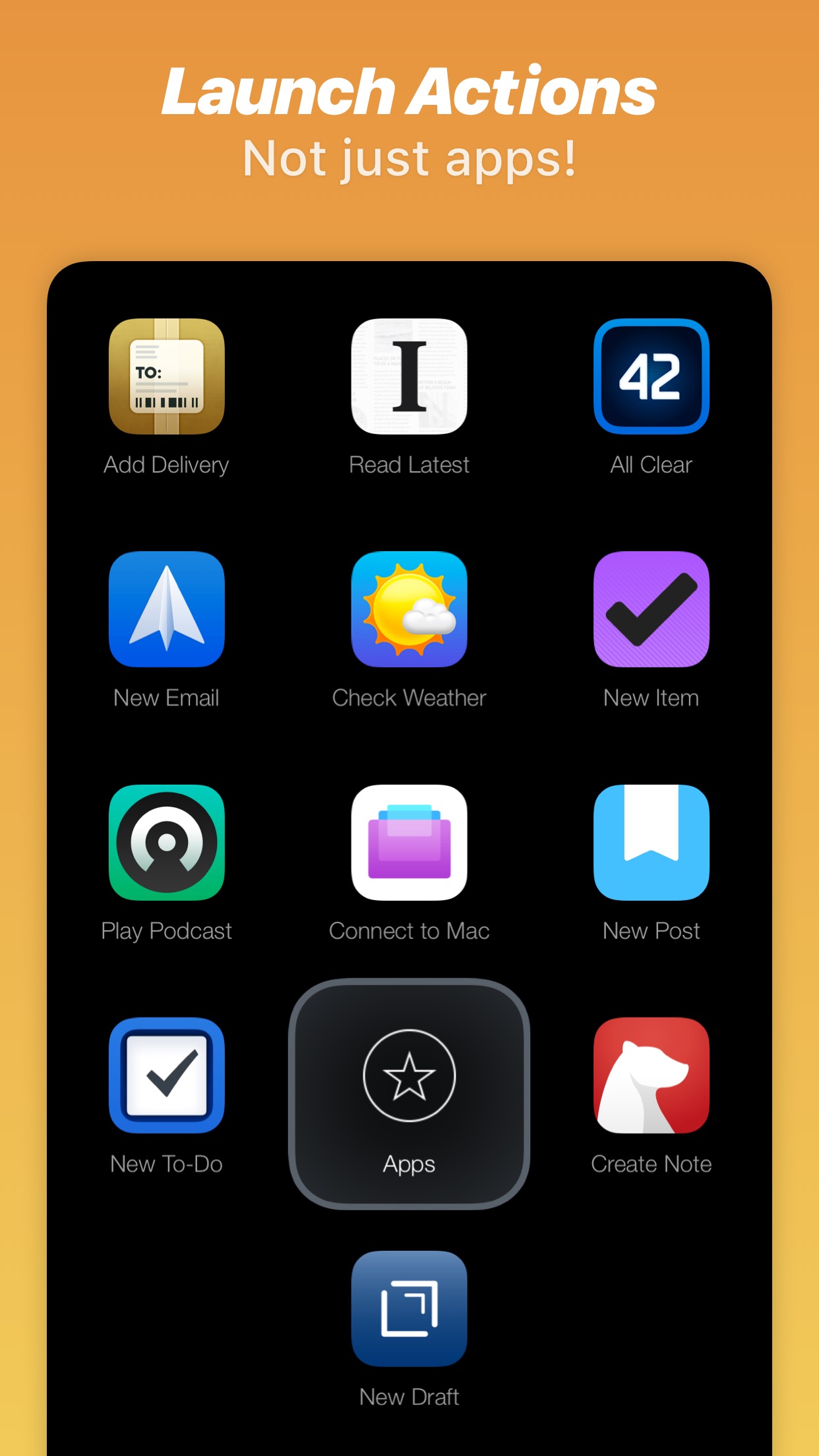 Screenshot do app Launch Center Pro - Icon Maker