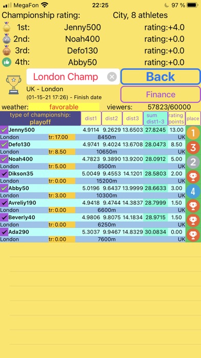 runPress. Athletics manager Screenshot