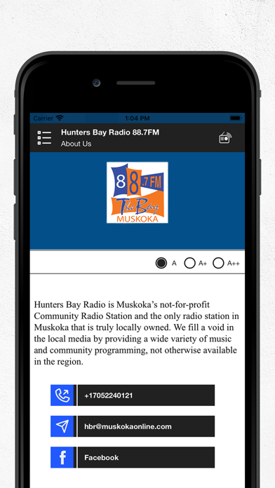 Hunters Bay Radio 88.7FM Screenshot