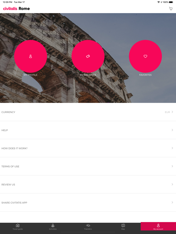 Rome Guide by Civitatis.com iPad screenshot 5 - Travel app