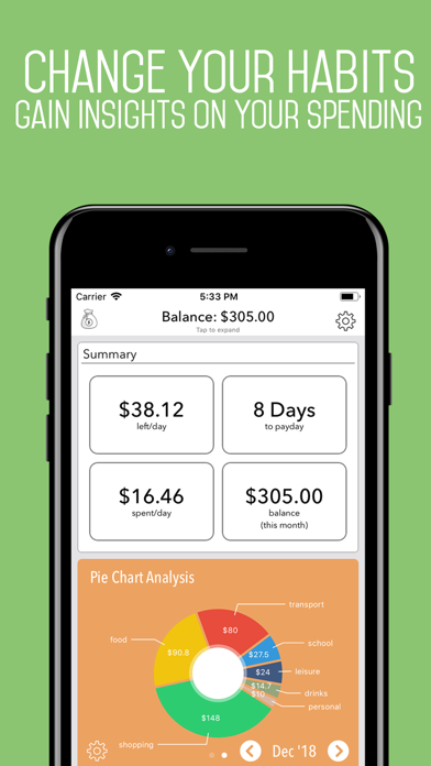 Screenshot #1 pour Stasher: Expenses Tracker