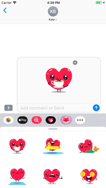 Sweety Hearts Stickers Pack screenshot-3